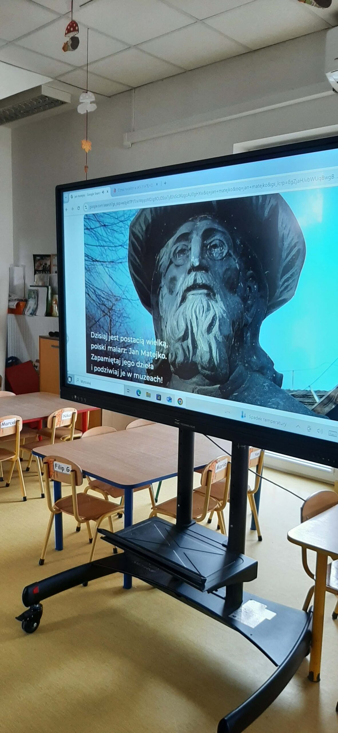 Plastusie poznawały J. Matejkę: projekt Wielcy Rodacy, Mali Polacy tydzień IV